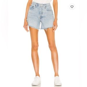 BNWOT Agolde Parker Long Short in Parade (light wash)